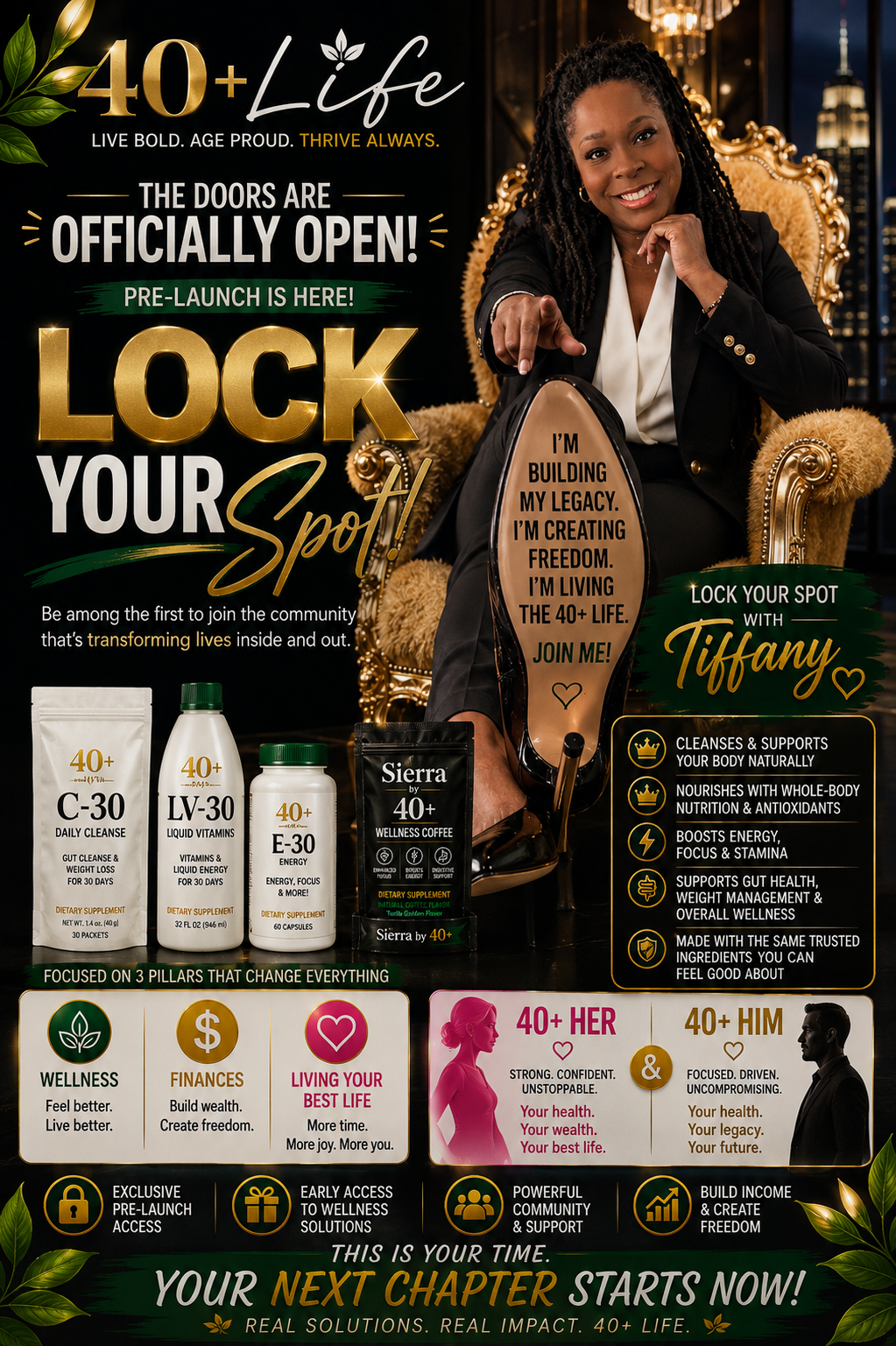 40+ Life VIP List pre-launch flyer